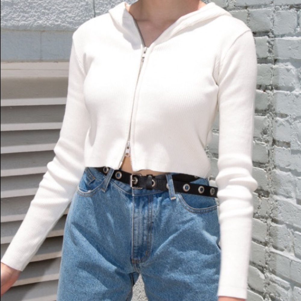 brandy melville arden zip up hoodie